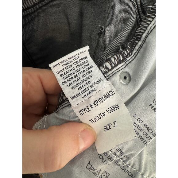 EVEREVE Ever Straight High Rise Jeans with Cuff Multiplicity Black Size 27 EUC - Picture 11 of 11